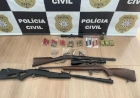 POLÍCIA CIVIL E BRIGADA MILITAR PRENDEM AUTOR DE AMEAÇA POR PORTE ILEGAL DE ARMAS DE FOGO EM ERVAL GRANDE