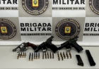 Indivíduo detido com pistolas e revólver