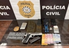 POLÍCIA CIVIL PRENDE HOMEM POR TRÁFICO DE ENTORPECENTES E POSSE ILEGAL DE ARMA DE FOGO EM JACUTINGA