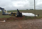 Avião sai da pista durante aterrissagem no aeroporto Comandante Kramer, em Erechim