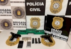 POLÍCIA CIVIL E BRIGADA MILITAR, APREENDEM ARMA DE FOGO E GRANDE QUANTIDADE DE COCAÍNA, EM UMA CHÁCARA, NA CIDADE DE JACUTINGA