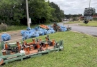 Carga de motores cai de carreta e bloqueia acesso a Getúlio Vargas