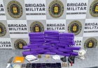BM apreende grande quantidade de drogas e munições
