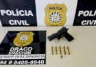 POLÍCIA CIVIL APREENDE PISTOLA QUE TERIA SIDO UTILIZADA EM TENTATIVA DE HOMICÍDIO EM ERECHIM