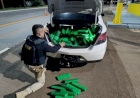PRF prende traficante com carro carregado de maconha em Lagoa Vermelha