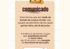 Expediente normal na Prefeitura após o feriado de Corpus Christi