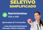 Prefeitura de Getúlio Vargas abre processo seletivo  para contratação temporária de nutricionistas