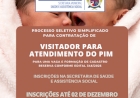 Município abre processo seletivo para Visitador  do Programa Primeira Infância Melhor