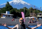Atleta Tiago Perez disputa o Ironman 70.3 Pucon no Chile