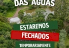 Parque Municipal das Águas ficará temporariamente fechado para manutenção