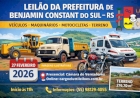 Prefeitura de Benjamin Constant do Sul promove leilão com veículos, máquinas e terreno urbano