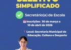 Prefeitura de Getúlio Vargas abre Processo  Seletivo para Secretário de Escola