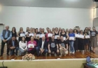 Formatura marca conclusão do curso de  Costura Industrial Básica em Getúlio Vargas
