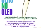Aapecan Lagoa Vermelha desenvolve campanha de reciclagem de óleo de cozinha usado