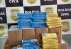 POLÍCIA CIVIL PRENDE CONTRABANDISTA E APREENDE CARGA DE CIGARROS ESTRANGEIROS EM NONOAI