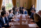Eduardo Leite e seu sucessor Luciano Zucco têm primeiro encontro preparatório da transição de governo no RS