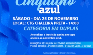 Cinquilho marcará ação do Novembro Azul em Severiano de Almeida