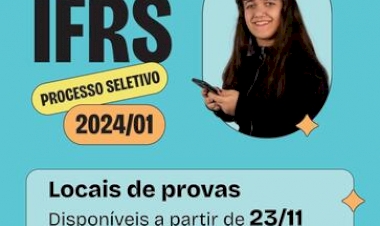 Estude no IFRS – Locais de provas do Processo Seletivo serão divulgados dia 23 de novembro