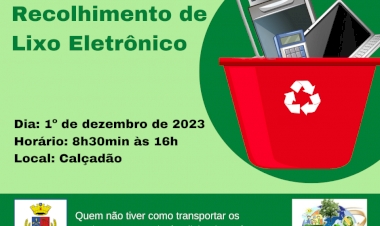 Acontece dia 1º de dezembro, a Campanha de  Coleta de Lixo Eletrônico de Getúlio Vargas