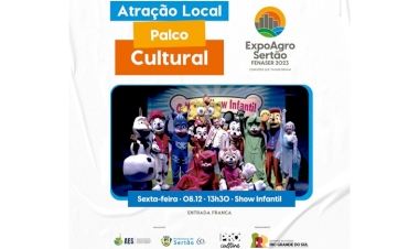 EXPO AGRO SERTÃO - Palco cultural abre programação com show infantil