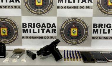 BM apreende pistola, drogas e munições após perseguição