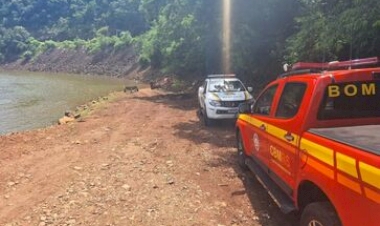 Seguem as buscas por homem desaparecido no Rio Uruguai, em Barracão