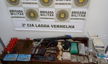 Homem é preso por tráfico de drogas e porte ilegal de arma em Lagoa Vermelha