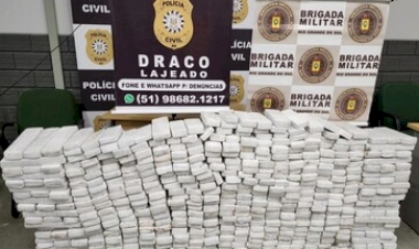 Brigada Militar e Polícia Civil apreendem aproximadamente 360 quilos de maconha