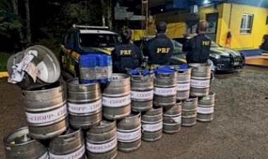 Polícia apreende quase meia tonelada de maconha escondida em barris de chope em Lajeado