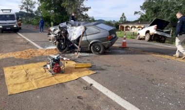 Motorista morre após acidente com três veículos na BR 386, em Soledade