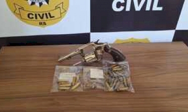 POLÍCIA CIVIL CUMPRE MANDADO DE BUSCA E APREENDE REVÓLVER ILEGAL EM ERECHIM