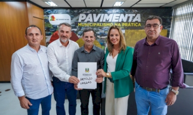 Assinado convênio para trecho da pavimentação entre Getúlio Vargas e Estação