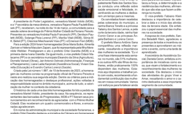 Legislativo de Floriano Peixoto entrega Prêmio Mulher Cidadã