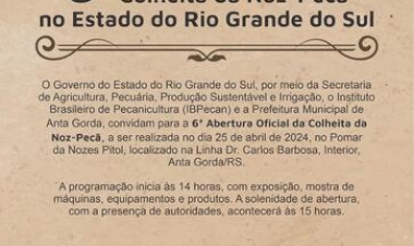 Evento Oficial 6ª Abertura Oficial da Colheita da Noz-Pecã