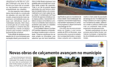 Ipiranga do Sul - Municipalidade revitaliza Praça Central