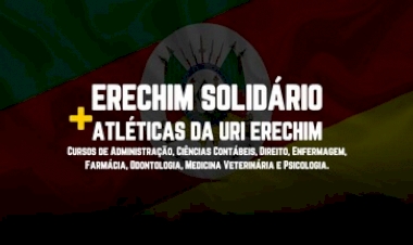 Estudantes da URI participam da campanha Erechim Solidário pelo Rio Grande