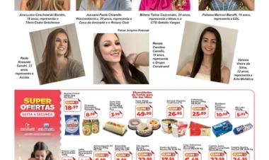 Sete candidatas disputam do concurso Soberanas dos 90 anos do município e Expo Getúlio Vargas 2024