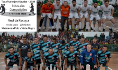 Inicia neste final de semana o Campeonato Municipal de Futsal 2024 de Machadinho