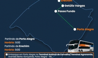Linha Porto Alegre X Erechim de volta! a contar de domingo (19).