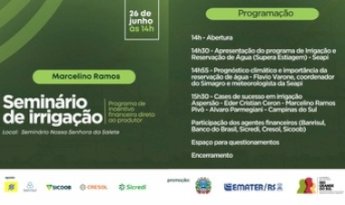 Marcelino Ramos recebe seminário sobre Supera Estiagem