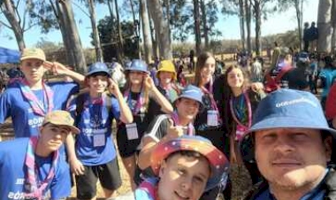 Escoteiros Bororós presentes no Jamboree Nacional que esta sendo realizado em Barretos (SP)