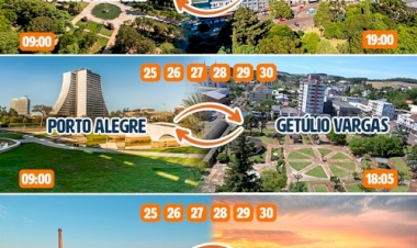 UNESUL OFERECE SUPER DESCONTO nas Poltronas Laranjas para viajar de Porto Alegre à Passo Fundo - Getúlio Vargas - Erechim