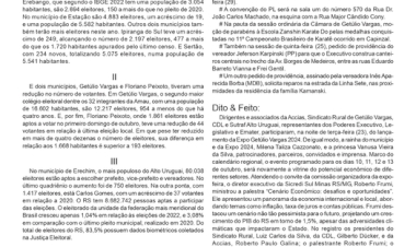 Ipiranga do Sul e Floriano Peixoto tem mais eleitores que habitantes / Coluna Contexto, por Neivo A T Fabris