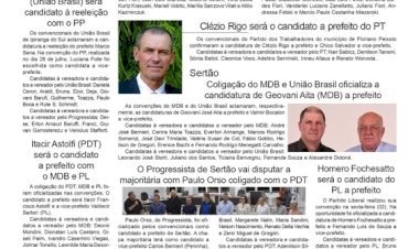 Eleições 2024 – As convenções de Floriano Peixoto, Ipiranga do Sul, e Sertão