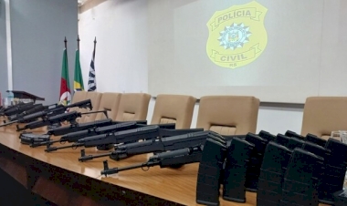 Polícia Civil realiza uma das maiores apreensões de fuzis do RS