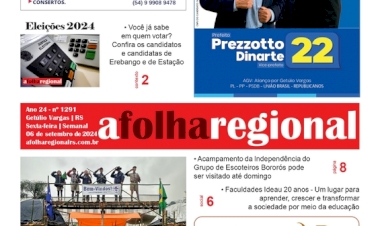 ANO 24 nº 1291 - Getúlio Vargas RS, 06 de setembro de 2024.