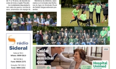 Estação - Vista Alegre sedia Jogos Rurais reunindo dezoito escolas da região Planalto