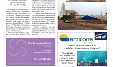 A Folha Rural -  Expo Getúlio Vargas 2024 - Feira tomando forma /  Sindicato Rural e Senar/RS - Cursos para o mês de outubro