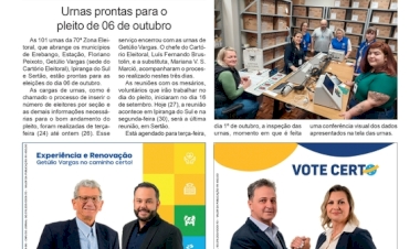 A Folha Regional, Ano 24, nº 1294. Getúlio Vargas RS, 27 de setembro de 2024.