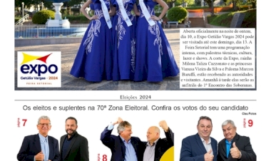 A Folha Regional, Ano 24, nº 1296. Getúlio Vargas RS, 11 de  outubro de 2024.